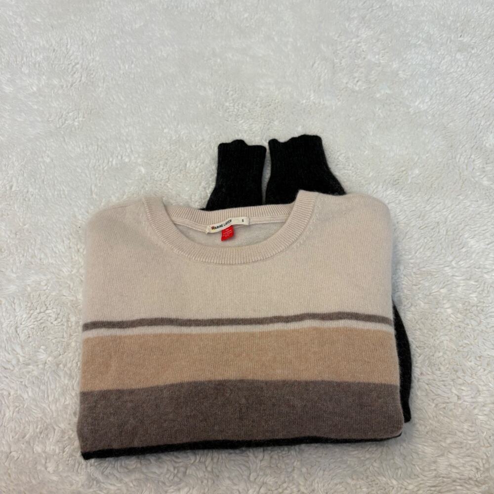Marine Layer Womens Harper Cashmere Multi Color Sweater S Preppy Chic Teacher